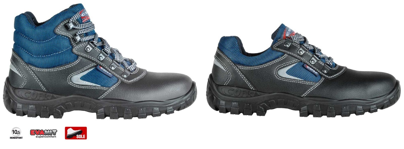Chaussures de sécurité COFRA S3 avec semelle SRC antidérapante haute adhérence