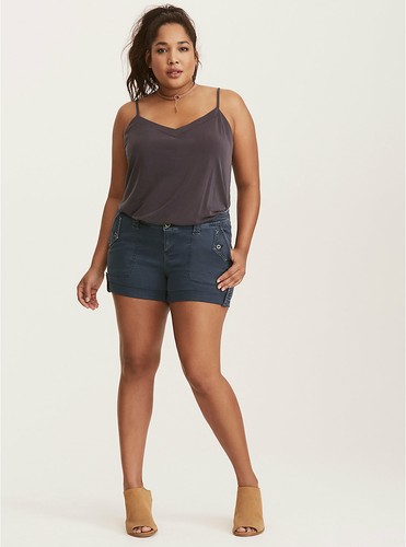 Torrid kurze Shorts Übergröße marineblau Twill - neu mit Etikett - verschiedene Größen - Bild 1 von 7