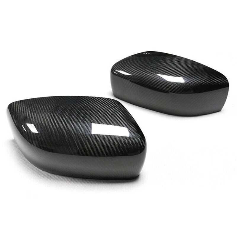 Cubiertas de espejos retrovisores laterales exteriores de fibra de carbono real para Maserati Ghibli Quattroporte Foto 4 de 4