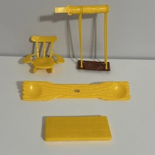 Vintage 1976 Hasbro Disney Mickey Mouse Club Weeble Wobble Playset Pieces Swing