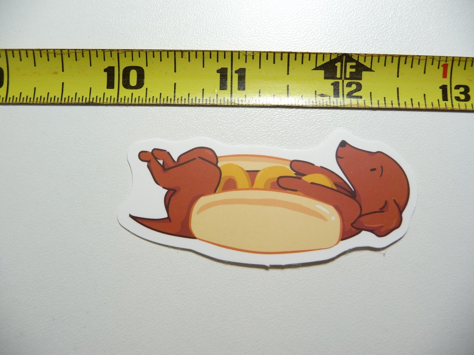 Dachshund Hot Dog Too Much Mustard Decal Sticker for Dog Lovers