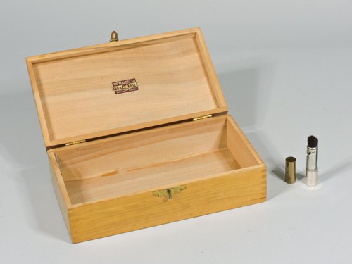 Vintage Wooden NEGAFILE negative file box and Popup Cleaning Brush