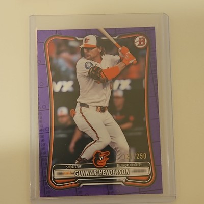 Topps 2025 Bowman Gunnar Henderson #73 Purple Parallel Baltimore Orioles /250