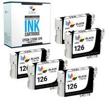 5X CMYi Replacement Black 126 Ink Cartridges for Epson Workforce WF-3540 WF-7010