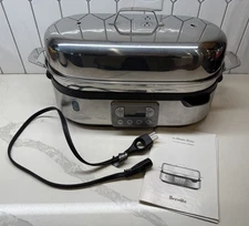 Breville BFS800 BSS The Steam Zone Double Food Steamer Stainless Steel W/Manual