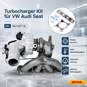 Abgasturbolader 06J145713L Neu mit Dichtung Turbolader für Seat Audi Q3 Skoda VW