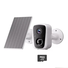 4MP Solar Wireless Color Night Vision CCTV Security Camera WIFI 2-Way Audio+ 64G
