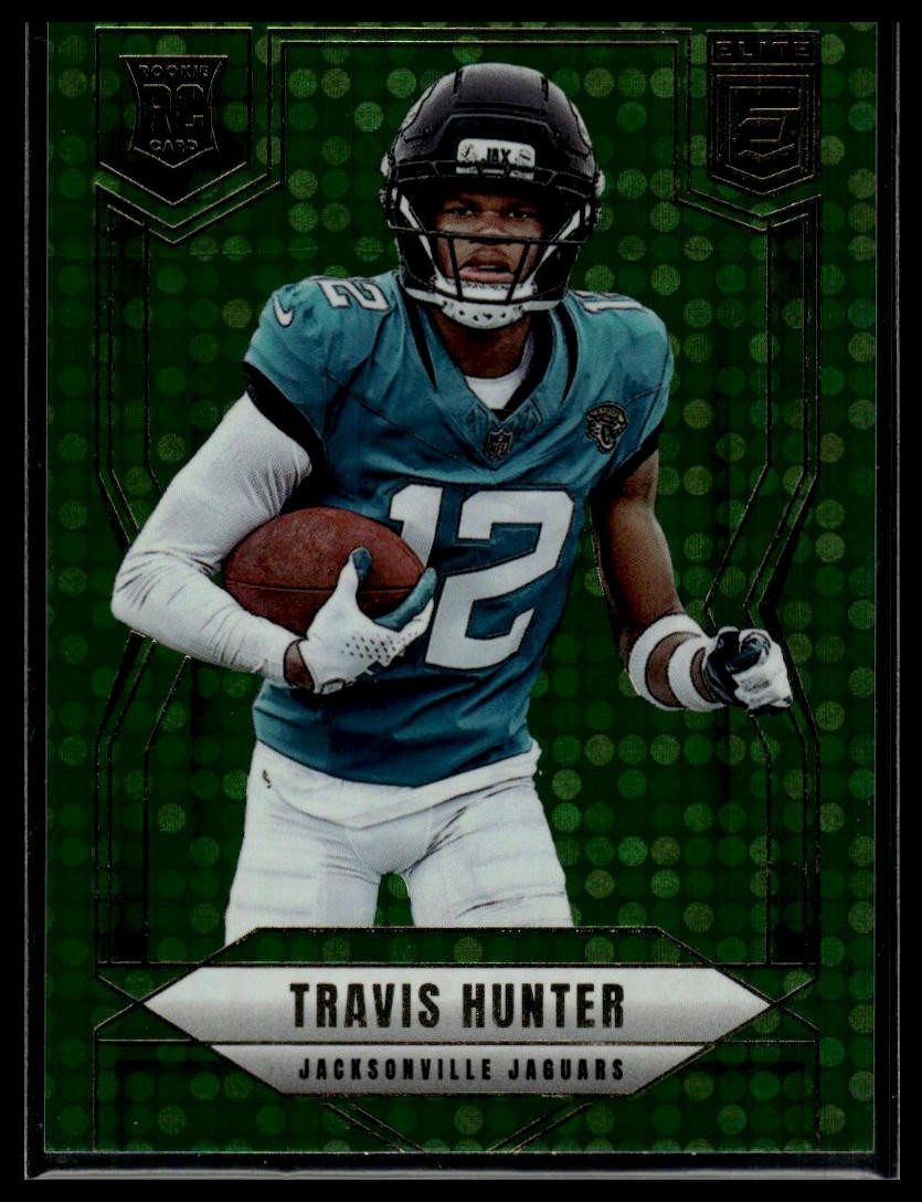 2025 Donruss Elite #114 Travis Hunter Green Disco Rookie RC