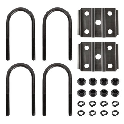 U Bolts Kit Fit for 3'' 5200lb-7000lb Round Axle, 7'' Long U-Bolts, U-Bolt Plat...