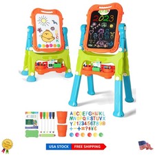 Double-Sided Adjustable Easel for Kids - Promote Artistic Fun Indoors Outdoors