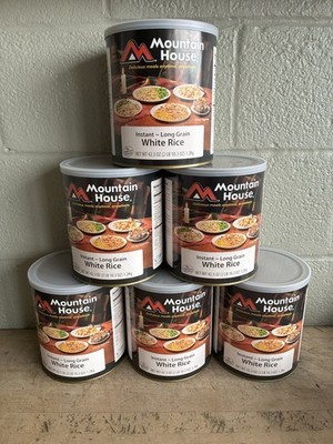 6 cans instant white rice Mountain House survival food freeze dried Ex 2035