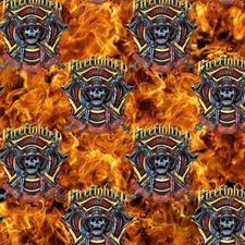 FireFighter Skulls 23 - 18"x46" Hydrographic Film Hydro Dipping
