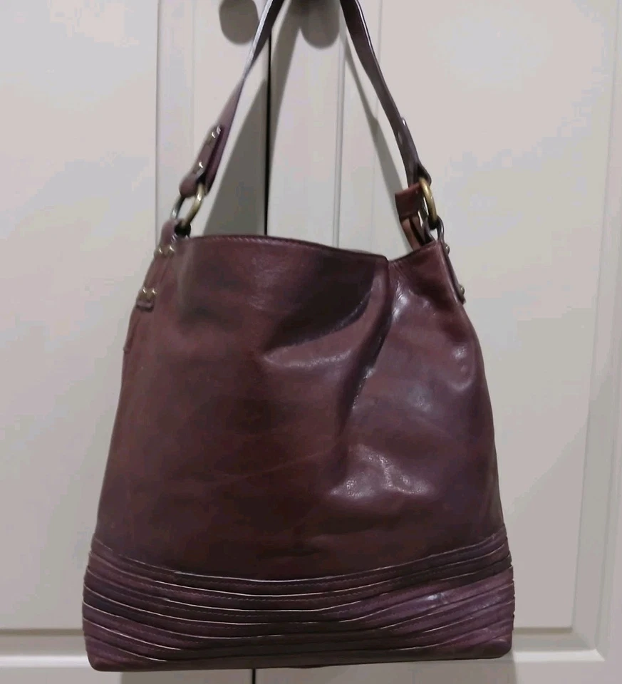 Bolso de Mano Hobo de Cuero Marrón NINO BOSSI Cartera con Correa para el Hombro Cierre de Cremallera Foto 3 de 4