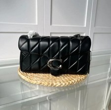 NWT CP150 Coach Black Tabby Shoulder Bag 26 Quilted Leather Outlet US