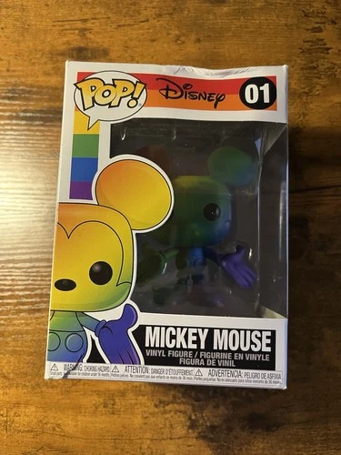 Funko Pop! Vinyl Figure Mickey Mouse #01 Disney Box Damage Pride Rainbow