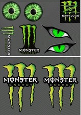 2x A4 Size, Monster Energy Drink Sticker Sheets
