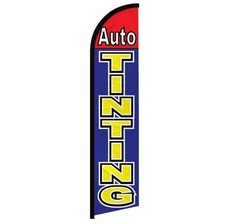 Auto Tinting Windless Swooper Flag Window Tinting BL/RD 100D