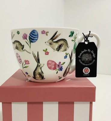 Portobello By Design Easter Bunny  Happy Easter   Bone China Mug w/ Box, *READ*