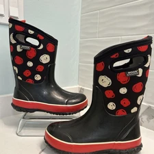 Bogs Classic Sketched Waterproof  Winter Boots Youth US 2-Euro 33 Pull On