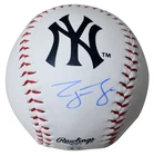 GEORGE LOMBARD JR SIGNED RAWLINGS NEW YORK YANKEES LOGO BASEBALL BECKETT