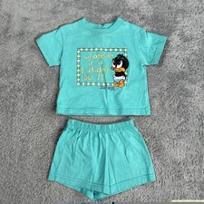 Looney Tunes Lovables Vintage 1995 Baby Two Piece 18 Months Daffy Duck Top Short