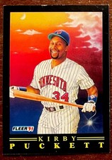 1991 Fleer Baseball - Pro Visions Insert #1 Kirby Puckett (Dynamite Bat) Iconic!