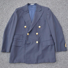 Lauren Ralph Lauren Navy Worsted Wool Blazer Gold Buttons Women s Jacket