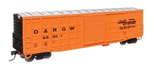 46712 Walthers HO 50' Waffle Side Boxcar Denver & Rio Grande Western (TM) #65324