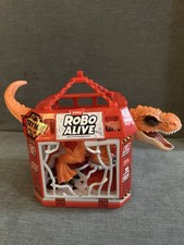 ZURU Robo Alive Hunt  Capture T-Rex w/ Cage Tested Needs Batteries