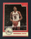 1984 Star Basketball Personal Data Julius Erving #17