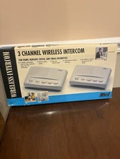 Set Of 2 Novi 3 Channel Wireless Home Nursery Office Intercom System WI-3P NIB