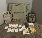 Vintage MONOPOLY board game - Parker Brothers 1954 - COMPLETE Read Rough
