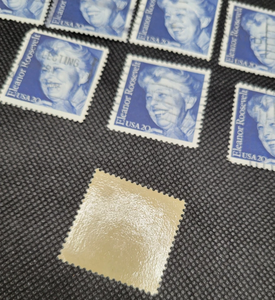 US Stamp Scott 2105 1984 20c Eleanor Roosevelt Mint Stamp with 8 Used  - Image 3 of 3