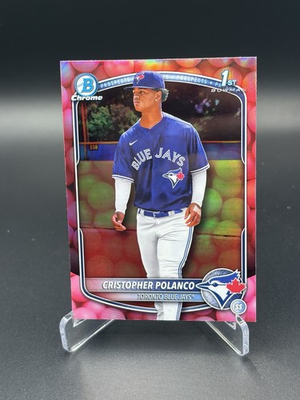 #ad 2025 Bowman Chrome Cristopher Polanco Gum Ball Refractor 1st #BCP 162 Blue Jays $40.00