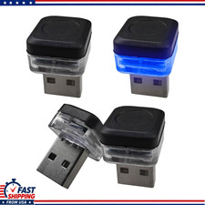 Usb Led Interior Light Kit 4pcs Mini Portable Plug-in Automotive Ambcolor Blue