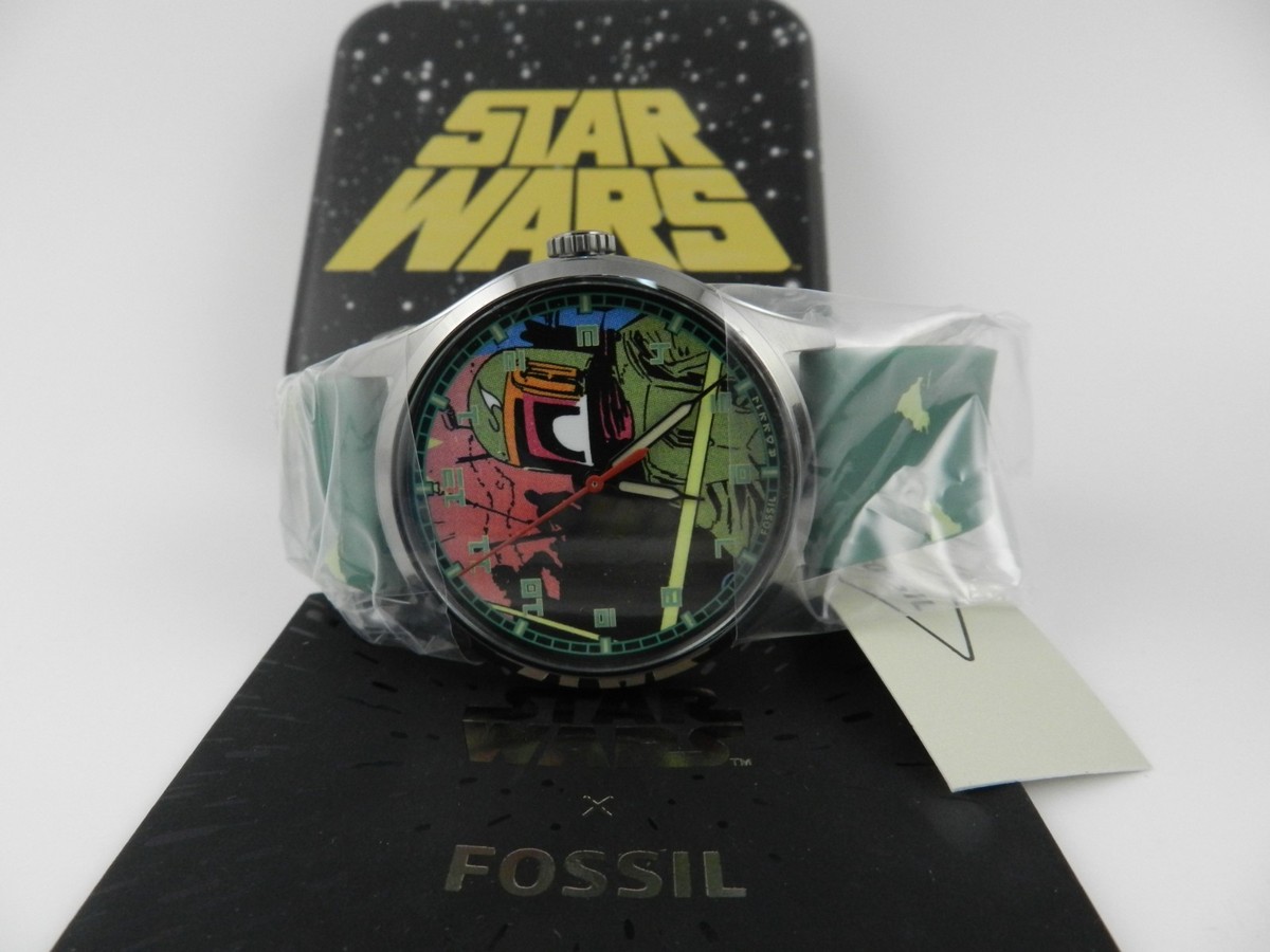 Fossil Unisex Special Edition Star Wars Boba Fett Three-Hand Green 