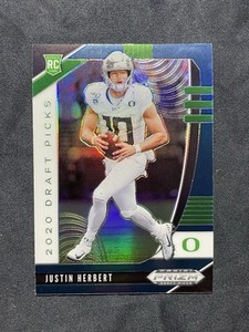 2020 Panini Prizm Draft Picks - Draft Picks Justin Herbert (RC) #102 Blue Prizm