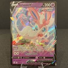 Sylveon V 074/203 SWSH07: Evolving Skies Ultra Rare Holo Pokemon TCG Card