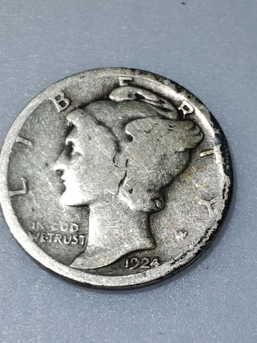 1924 10C Mercury Dime, Better Date 90% Silver