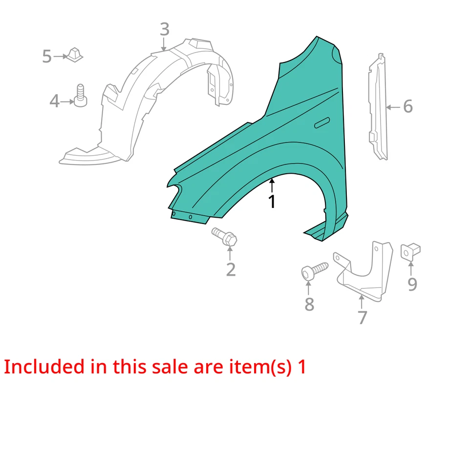 Guardabarros conductor Kia Forte Koup 2010-2013 PUQFK Foto 2 de 3