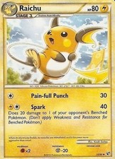 Damaged, English Pokemon Regular Raichu - 33/90 - Uncommon HS - Undaunted on eBay