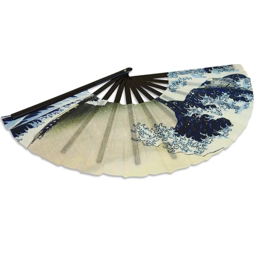 Ventilador de mano The Big Wave ventilador Hokusai Kanagawa Edo Japón Clack ventilador de mano plegable - Imagen 3 de 8