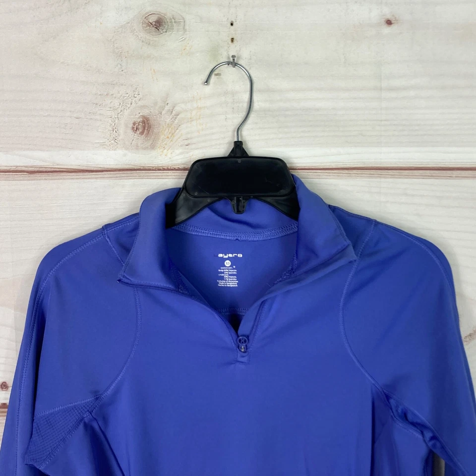 Capa 8 Top Mujer XS Púrpura 1/4 Cremallera Pullover Bolsillo Corto Manga Larga Secado Rápido Foto 2 de 4