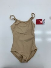 Capezio Girls Beige Cami Leotard Adjustable Straps Size 6-6X