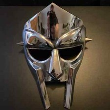 Christmas MF DOOM Mask Mad-villain Steel Face Armor Medieval Hand-Forged g07