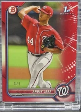 2022 Bowman Andry Lara Red Paper 1st Prospect #3/5 Nationals MAKE OFFER EBAY1/1