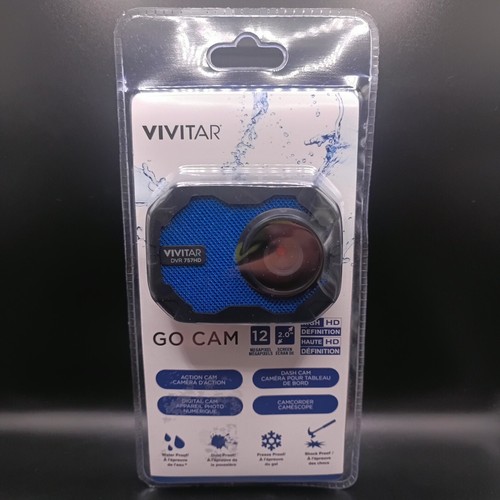 Vivitar DVR 757HD Blue Action Camera Go Cam 12.0 MP For Kids Underwater NEW