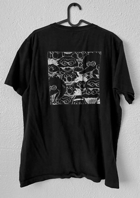 Uniqlo x Kaws x Sesame Street L Pocket T-shirt, Large Black Elmo Big Bird Tee