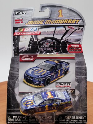 Jamie McMurray 1 McDonalds Darlington NASCAR Authentics 2016 1/64 DieCast Car