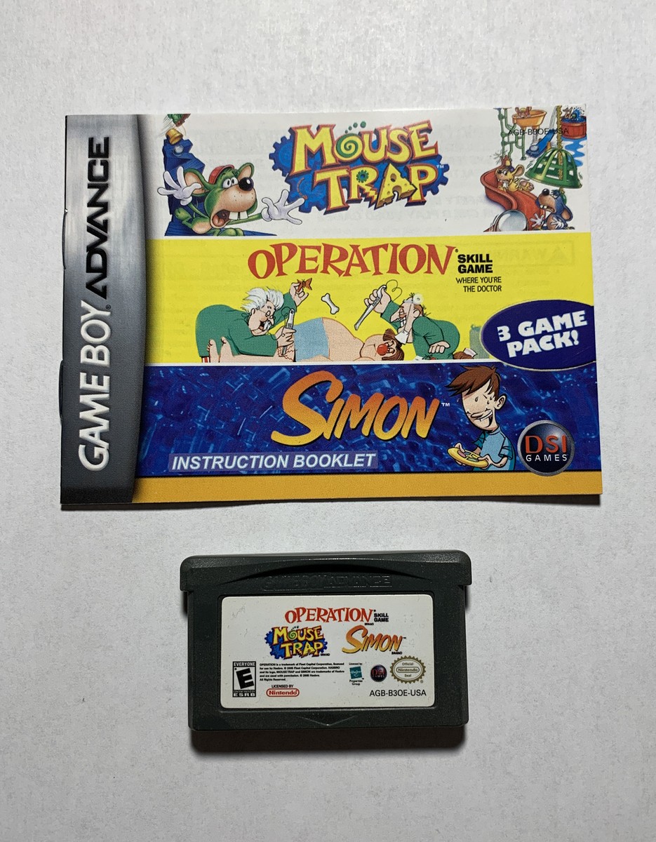 pimpandhost mouses 1 boy 2 Nintendo Game Boy Advance - Operation/Mouse Trap/Simon Video Game | eBay
